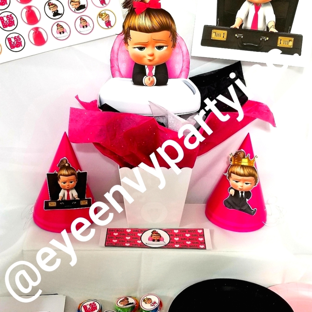 Boss baby White girl blonde hair party pack